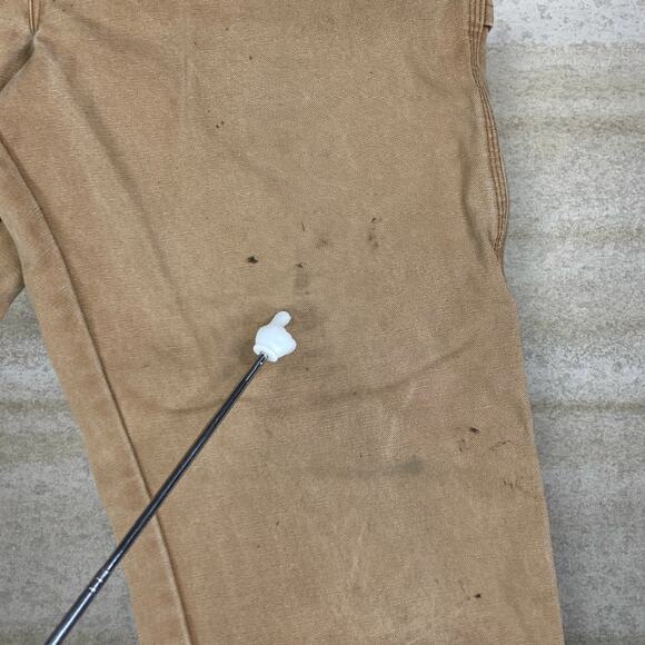 Vintage Dickies Carpenter Pants Tan Canvas Baggy Wide Leg Fit Dungarees 90s - Picture 14 of 15